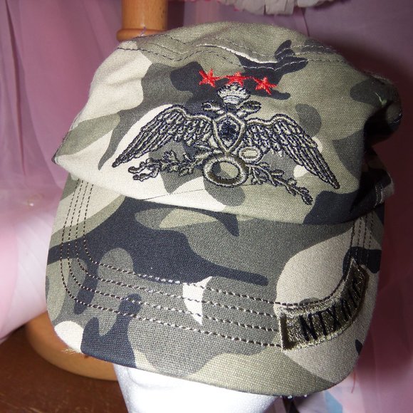 MILITARY embroidery  camo hat - Picture 1 of 4